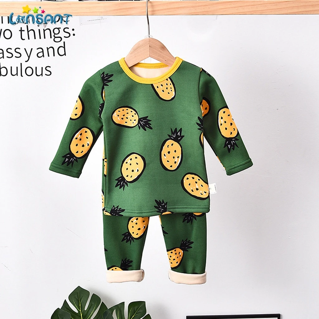 LONSANT 2T-6T Cotton 2pcs Baby's Sets Long Sleeve Kids Boys Children O Neck two-piece Toddler Boy Clothes N30 | Детская одежда и
