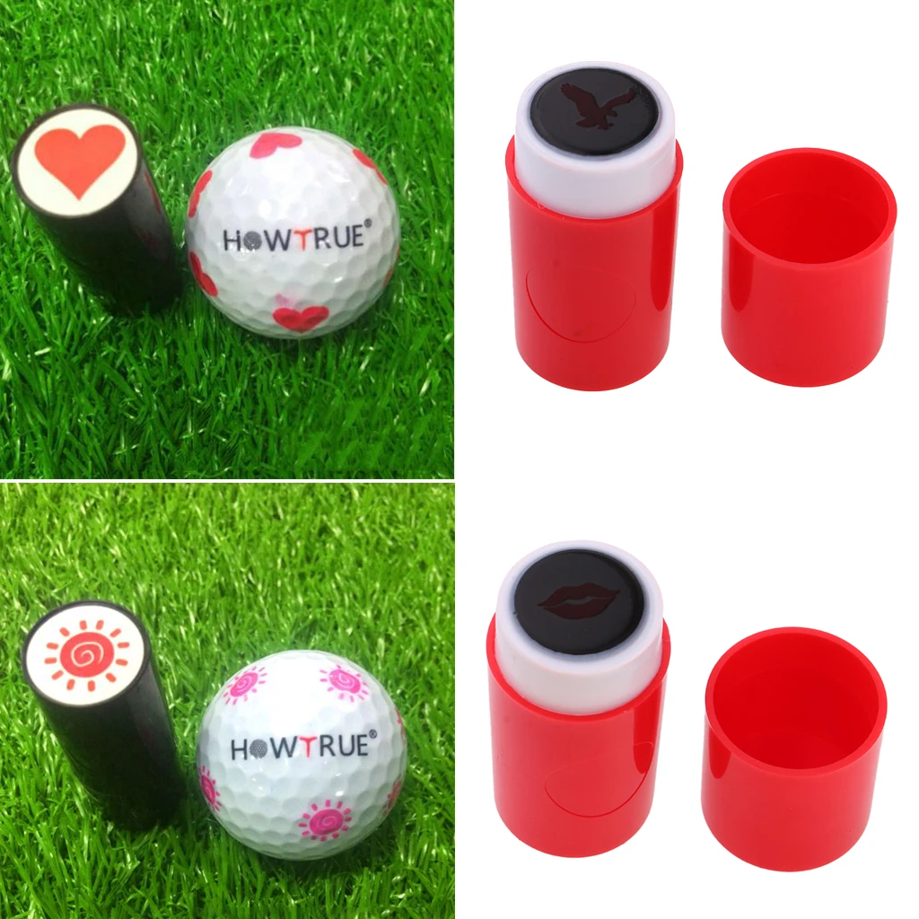 4x цветной быстрый сухой мяч для гольфа штамп маркер Орел солнце сердце Орел