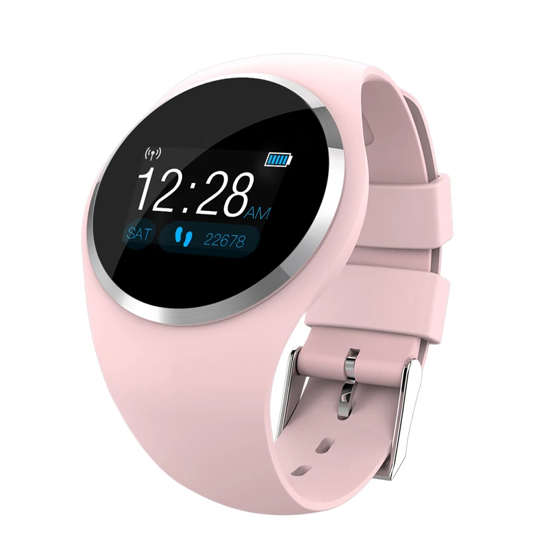 pink Смарт часы женские монитор сердечного ритма Bluetooth шагомер женские фитнес часы женские спортивные часы для Android iOS - Цвет: pink