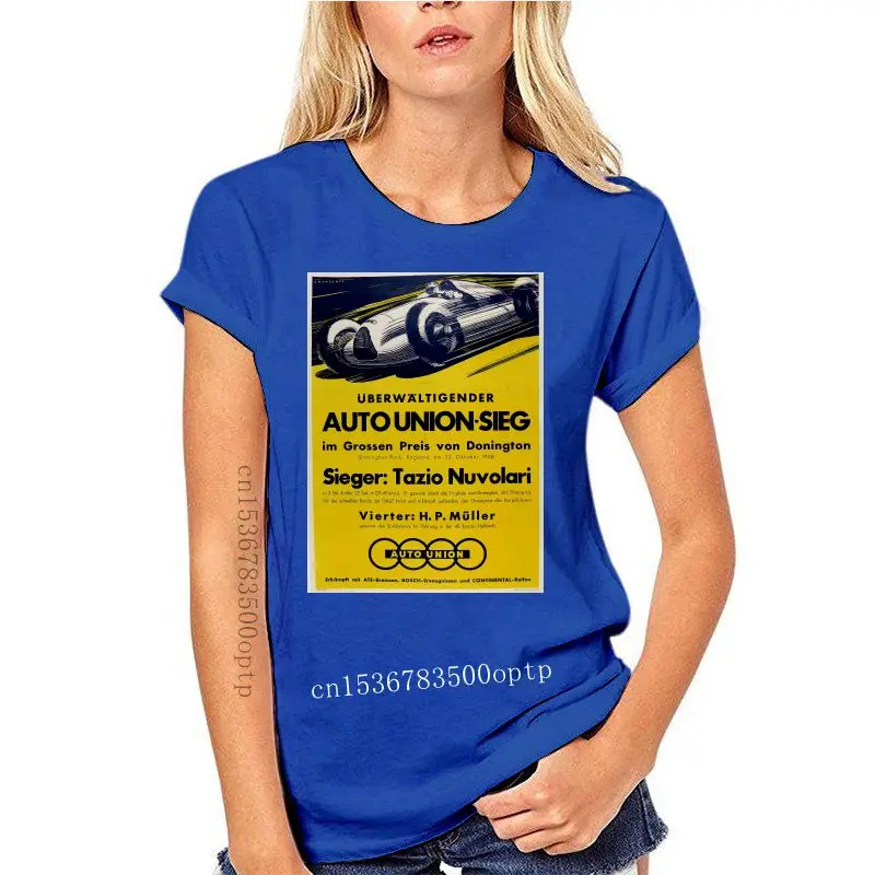New Auto Union Sieg Tazio Nuvolari Vintage Poster (artist Mundorff) Germany  c. 1938 (Premium T Shirt)|T-Shirts| - AliExpress
