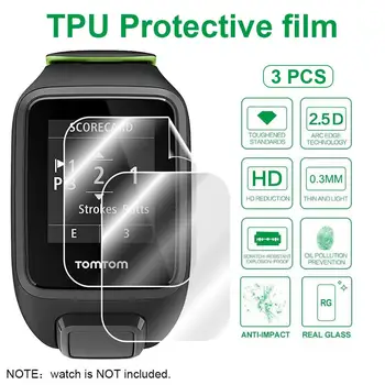 

TPU Anti-Scratch Screen Protector Film For TomTom 2 3 Runner 2 3 Spark 3 GPS Watch Case Friendly Full Coverage Clear Film