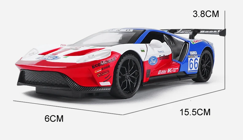 1/32 Высокая имитационная дорожка версия Ford V8 GT спортивный автомобиль сплав модель автомобиля Металл тянет назад гоночный игрушечный автомобиль модель автомобиля