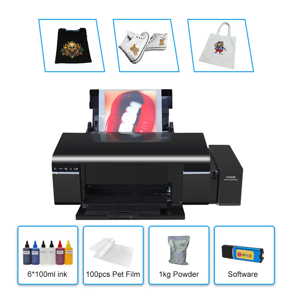 Impresora DTF A4 A3, máquina de impresión de camisetas para Epson L805  L1800, transferencia de calor, película PET, impresión de película de  transferencia directa con tinta DTF|Impresoras| - AliExpress