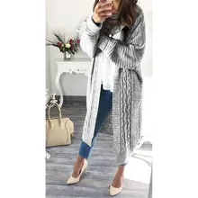 Осенне-зимний женский свитер кардиган с длинными рукавами Легкий Повседневный Свободный вязаный кардиган свитера