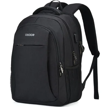 

OSOCE Laptop Bag Backpack 15.6 Inch with USB Charging Port Headphone Jack Waterproof Business Back Packs Bags