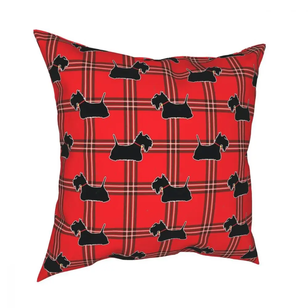 

Scottie Dogs Throw Pillow Cover Throw Pillow Scottish Terrier Dog Tartan Skye Fashion Cushion Covers