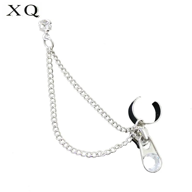 XQ Модные Новые Позолоченные белые стальные цвета с цепочкой на молнии формы