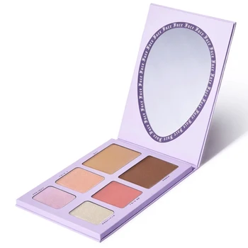 

Dragun Beauty Face Pressed Powder palette multi-use 6 Color matte Shimmer two vibrant blushes and two iconic highlighters