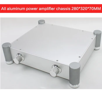 

DIY All-aluminum Power Amplifier Chassis WA70 Pure Post-amplifier Preamp Case Power Shell Audio Box Multi-purpose 280*320*70MM