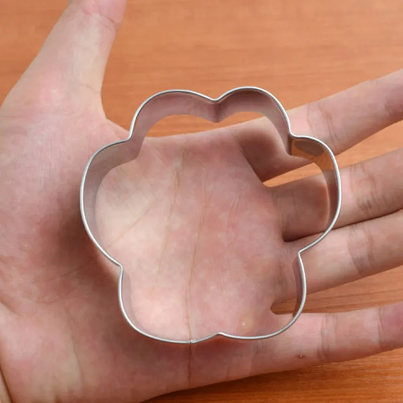 dog paw Формы для выпечки, инструмент для украшения дома, кухни, форма для торта, инструмент для выпечки, форма для печенья, кость, нержавеющая сталь, собачья лапа, высокое качество - Цвет: dog paw