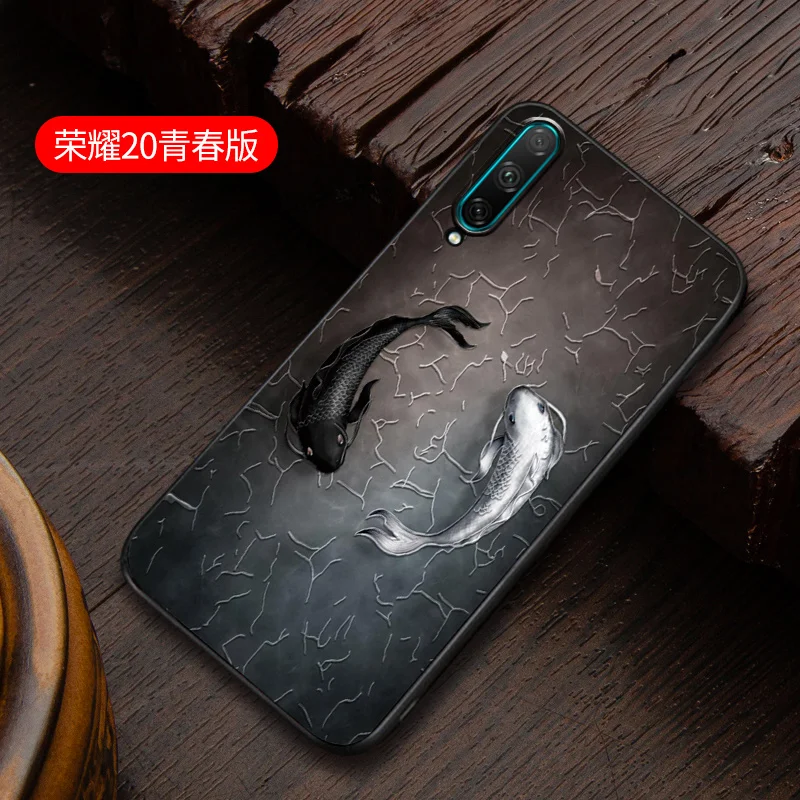 Чехол honor 20 lite с тиснением в винтажном Восточно-Азиатском китайском японском стиле для huawei honor 20 lite, чехол с изображением Снежной Горы