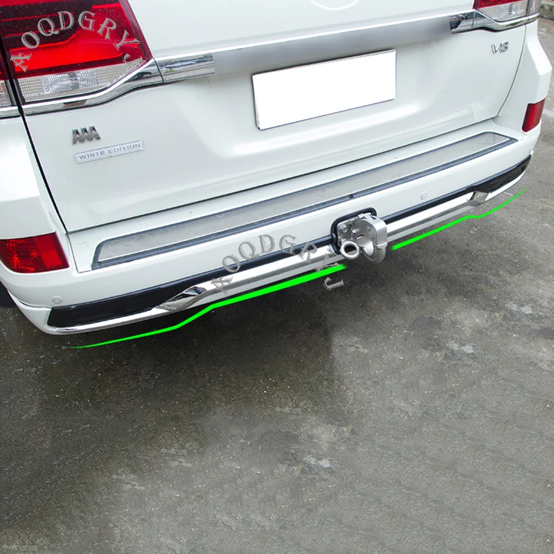 Стайлинг автомобиля 3 шт. для Toyota Land Cruiser LC200 2016 2020 ABS молдинг заднего бампера