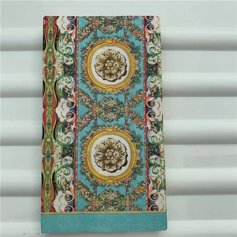 15 decoupage wedding vintage napkins paper elegant tissue flower pattern striped craft birthday party serviettes decor 33*40cm