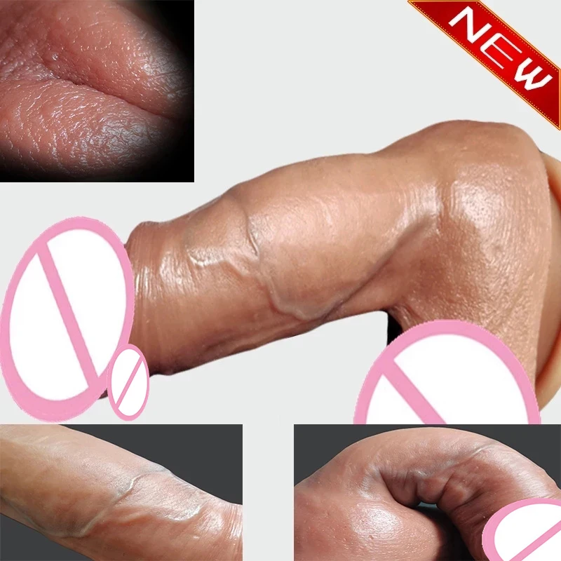 Skin Feeling Realistic Penis Huge Dildos For Women Lesbian Toys Big Fake Dick Silicone Females Masturbation Erotic Sex Tools 18+ 1