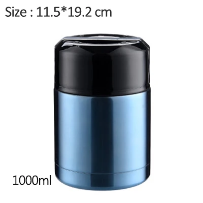 Blue-1000ml Тушеный горшок Изолированная чашка из нержавеющей стали тушеный горшок вареная каша Студенческая сохраняющая тепло коробка для обеда подарок тушеный горшок - Цвет: Blue-1000ml
