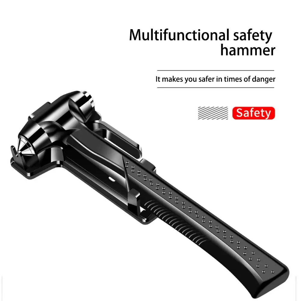 CarWindowBreakerEmergencyCarbonSteelSafetyHammerSafetyBelt