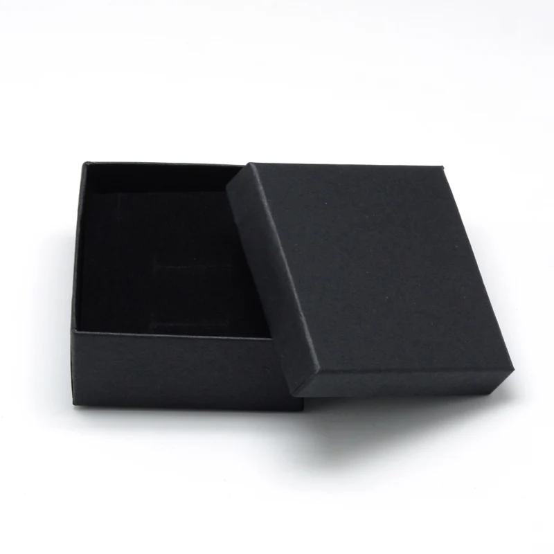 12 шт картонная коробка для ювелирных изделий, упаковка для кольца, ожерелья, браслетов, коробок с губкой внутри прямоугольной формы - Цвет: 7x7x3.5cm