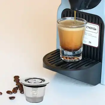 

New Stainless Steel Coffee Capsule Filters For Nespresso Reusable Coffee Cup Spoon Refillable Brackets Kitchen Tool