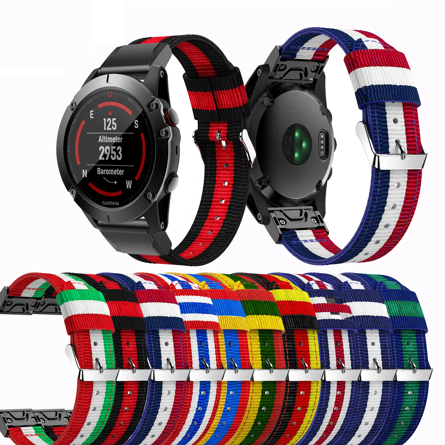 Для Garmin Fenix 6X 26 мм быстросохнущие тканые новые модные спортивные нейлоновые