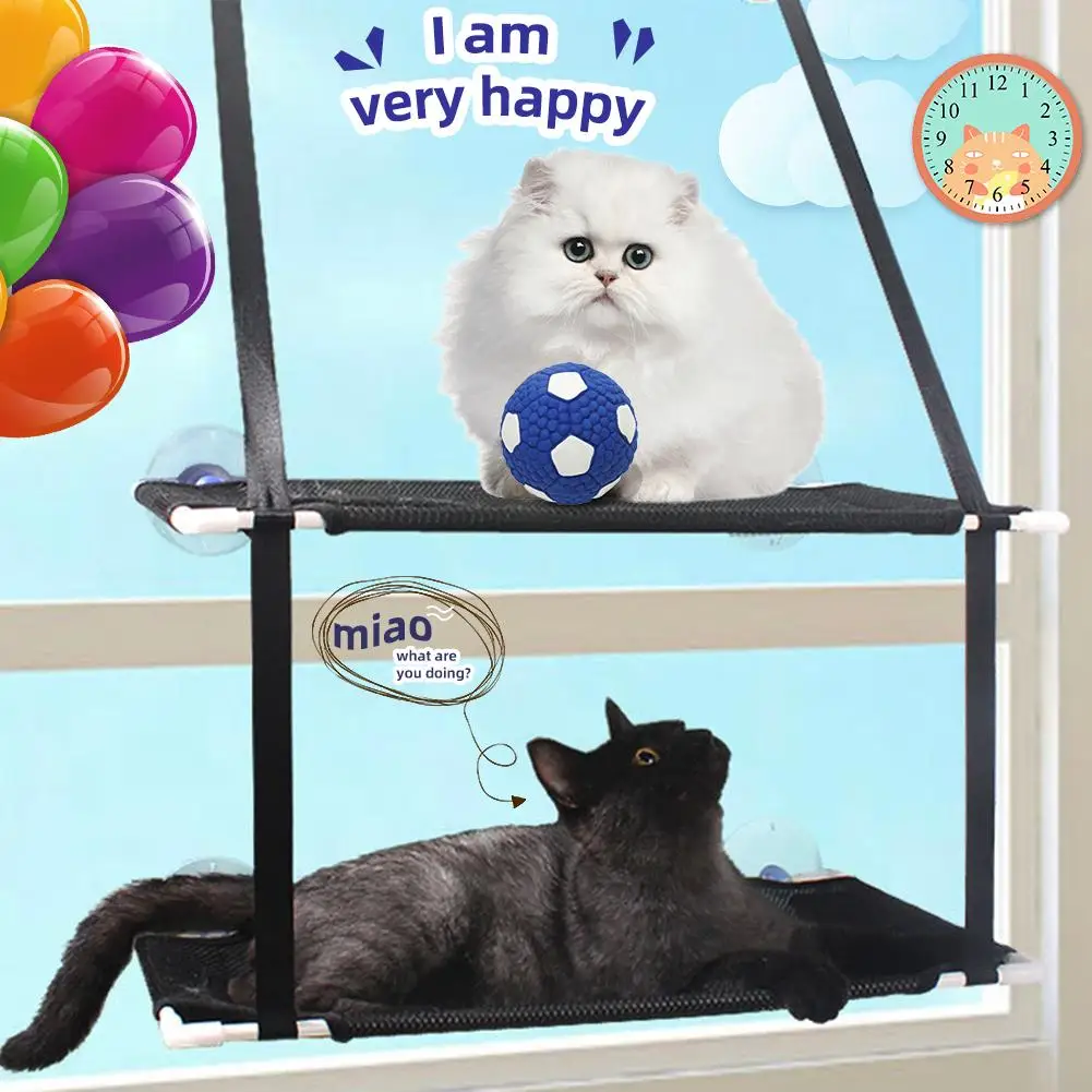 Hamac Lit Balancoire A Deux Couches Pour Chats kg Avec Ventouses Pour Se Prelasser Aliexpress