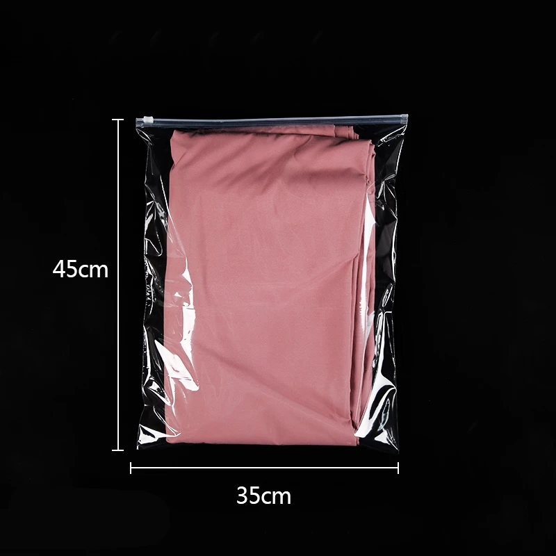 10pcs - 35cmx45cm StoBag 10 шт. чистый прозрачный пластик ткань для упаковки дорожный мешочек для хранения водонепроницаемая сумка на молнии самозапечатывающийся тканевый OrganizerPE - Цвет: 10pcs - 35cmx45cm