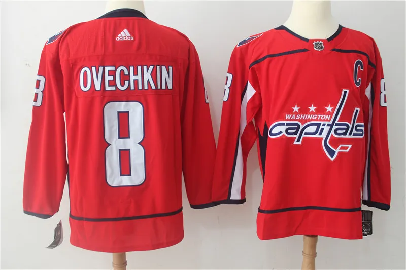 Все прошитой Для мужчин Washington TJ Oshie Александра Овечкина Tom Holtby Nicklas Backstrom Braden Евгений Кузнецова Майки - Цвет: as photo