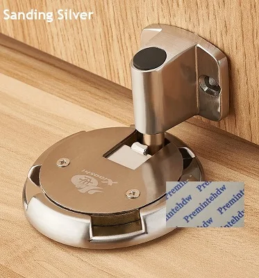 Revolving Silver Напольное крепление Push to Stop выпуск дверной стоп матовый черный золотой красный Бронзовый Античный - Цвет: Revolving Silver