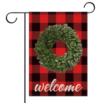 

Christmas Gnomes Garden Flag 12.5x18 Vertical Double Sided Christmas Tree Y5GA