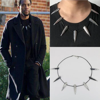 

Moive Superhero Black Panther T'Challa Pendant Necklace Chain Cosplay Costumes Armor Accessory
