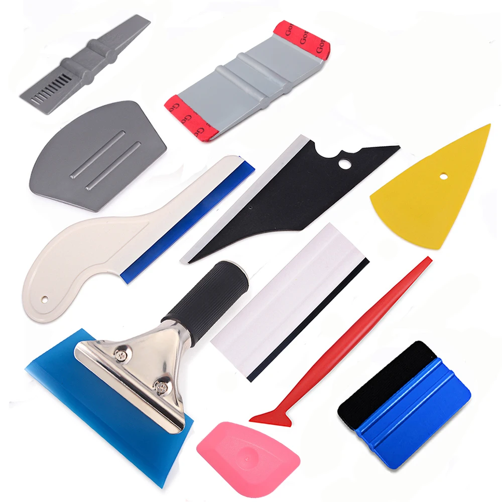 

FOSHIO Car Accessories Vehicle Window Tint Film Install Tool Kit Vinyl Wrap Stickers Squeegee Carbon Fiber Auto Wrapping Tools