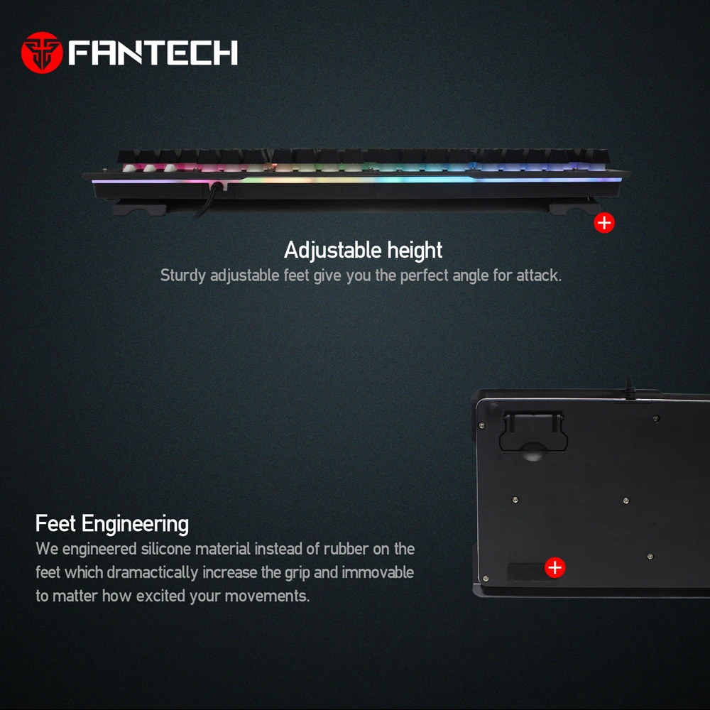 FANTECH K612, 104 клавиш, 19 кнопок, без коллизий, профессиональная игровая клавиатура для ПК, ноутбука, Игровая клавиатура, выбор геймера