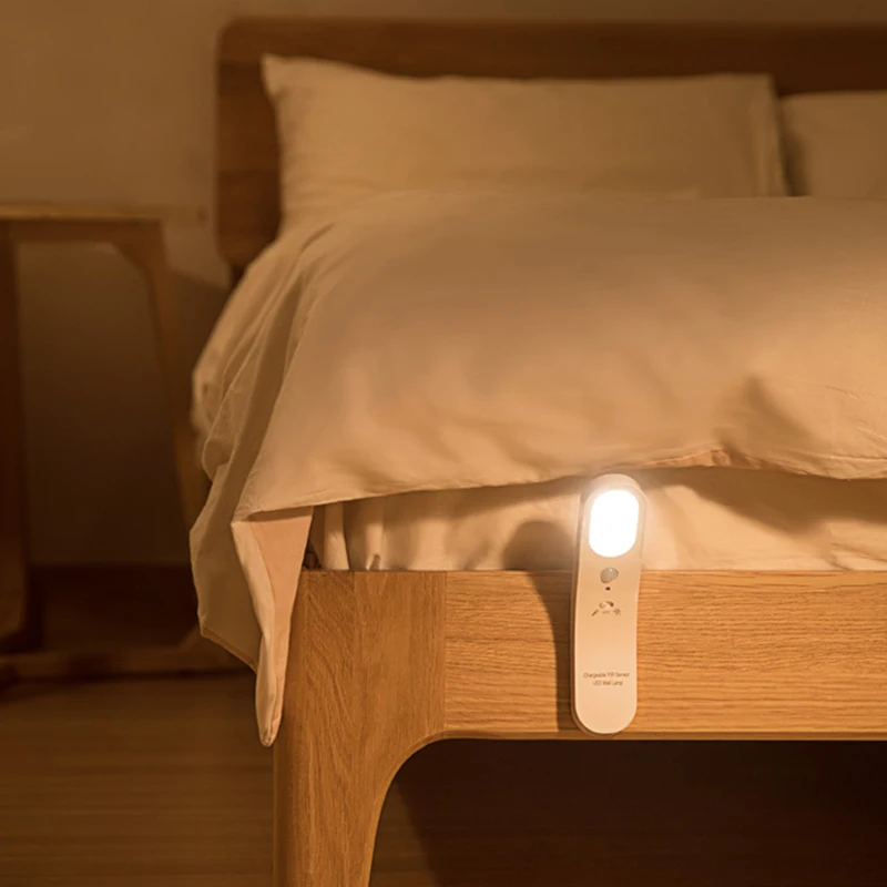 

ABFU-Motion Sensor Night Light,USB Rechargeable LED Rotatable Lights,Handheld Cordless Battery-Powered Flashlight,Stick-Anywhere