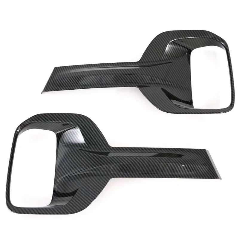 carbon fiber color Автомобильный Стайлинг, наружный передний противотуманный светильник, декоративная рамка, наклейка, накладка, 2 шт. для Kia Seltos - Название цвета: carbon fiber color