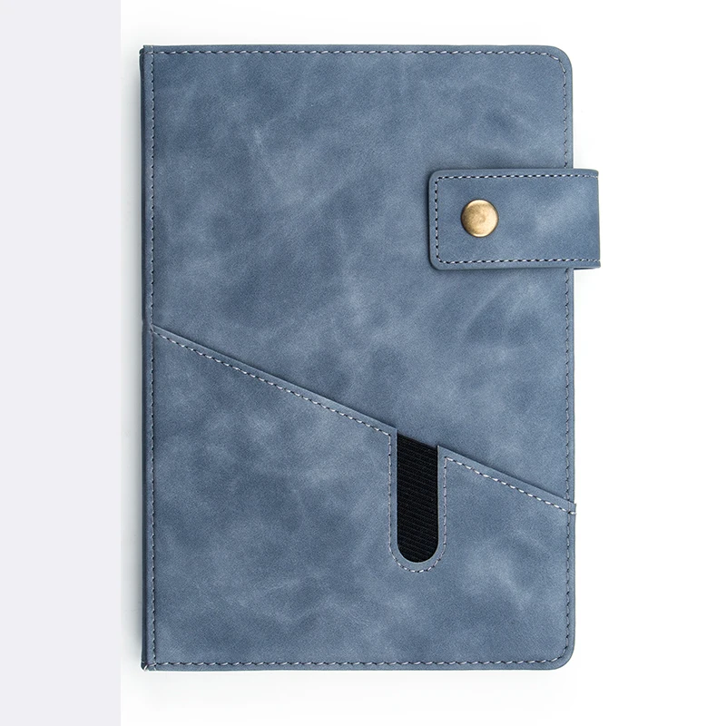 Denim Blue А5 может быть настроен медной пряжкой блокнот недели строгальный бизнес офисный канцелярский журнал ежедневный выстроенный блокнот - Цвет: Denim Blue