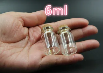 

50PCS 22*35mm 6ml Wish Bottle Tiny Small Empty Clear Cork Glass Bottles Vials For Holiday Wedding home Decoration Christmas Gift