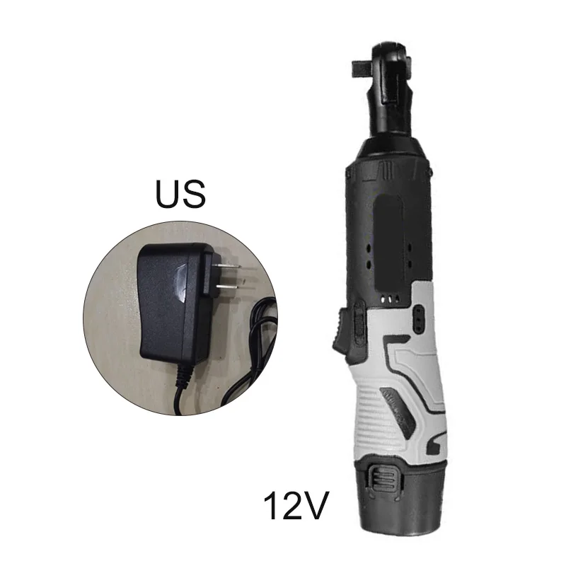 Для ремонта и обслуживания 12V 3/8 дюймов Перезаряжаемые Беспроводной электрический ключ с трещоткой w/Зарядное устройство+ Батарея рукоятка покрыта нескользким материалом 0-300r/мин