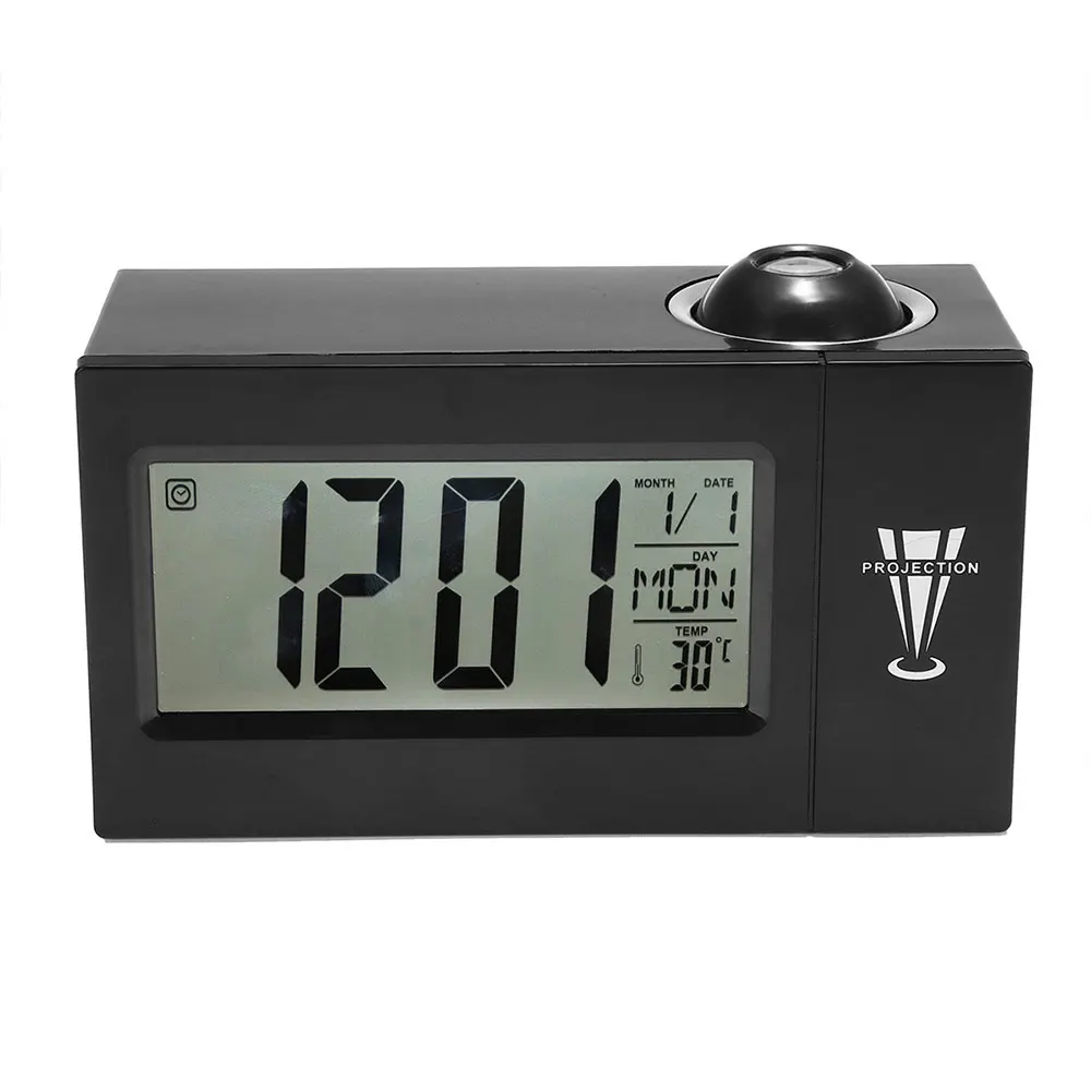 

Temperature Creativity Digital Alarm Clock Timekeeping Night Lamp Multifunction Business LED Projection Voice Talking LCD