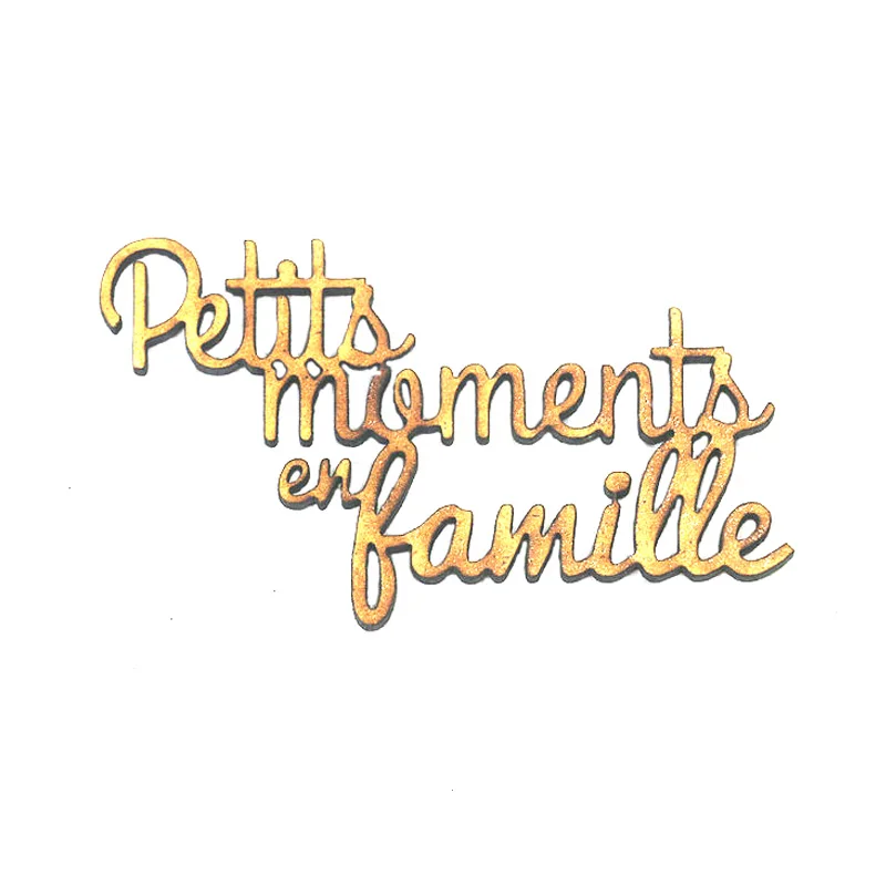 Французское слово petita moments en famile Die Mom Dad Angel металлические режущие штампы Скрапбукинг для поделок бумажные карты ремесленный шаблон
