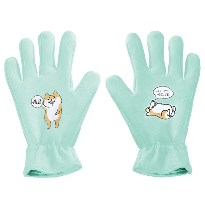 Line And Cat Bath Gloves Rubber Suede Massage Fingers Brush Pet Bath Hair Removal Gloves Manufacturers Direct Selling