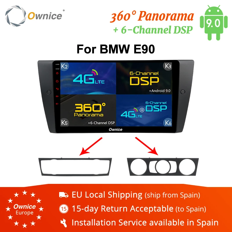 Ownice K1 K2 K3 K5 K6 Восьмиядерный Android 8 1 автомобильный DVD навигатор для BMW E90 GPS Радио