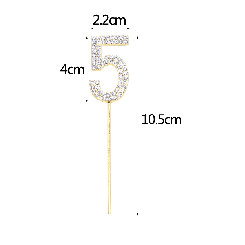 1/2 шт шикарный номер Топпер для торта с бриллиантами золотой серебряный кекс для 18 30 60 юбилей день рождения украшения торта
