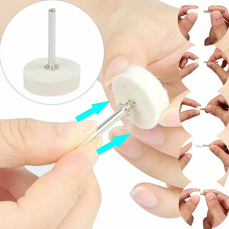 100PCS Wool Felt Mounted Mandrel Polishing Buffing Wheels Grinding Bits Kit Multifunctional For Dremel Tool Attachment
