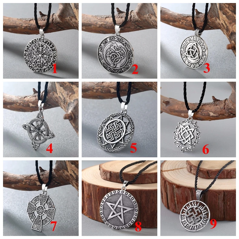 CHENGXUN ориентиром ожерелье-Компас талисман Viking Старший ФУТАРК кулона Valknut языческий амулет вегвизир скандинавский, норвежский подарок