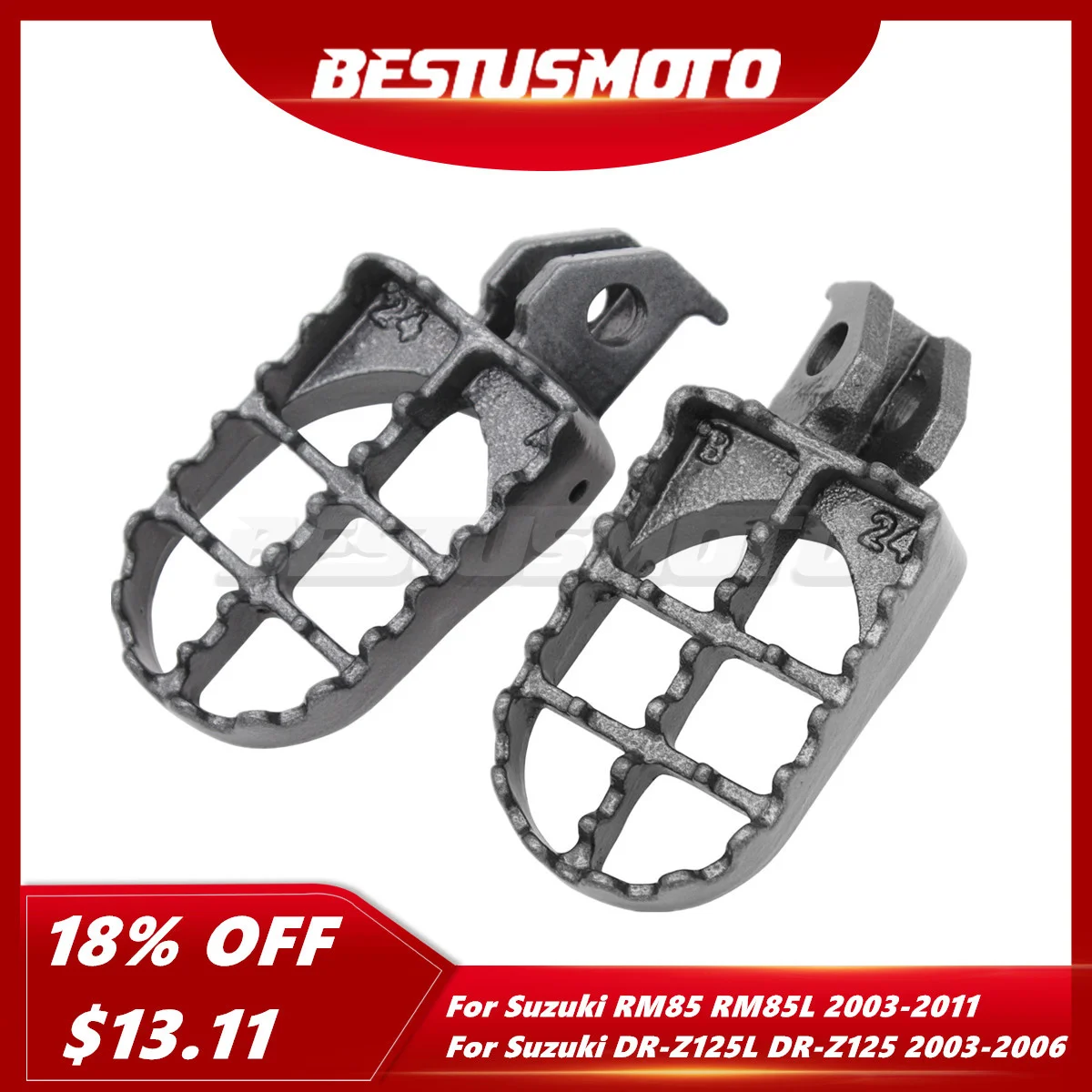 

Motorcycle Motocross Foot Pegs Footpeg Footrests For Suzuki RM 85 85L RM85 RM85L DRZ 125 125L DRZ125 DRZ125L DR-Z125 DR-Z125L