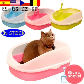 

Pet Dog Toilet Cat Litter Box Cat Dog Tray Teddynti-Splash Toilette with cat litter shovel Puppy Cat Indoor Home Sandbox 1PC
