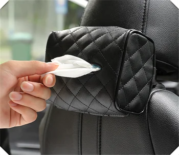 

Universal Auto Accessories Sun Visor Chair Back Hanging Tissue Box for Mercedes Benz AMG GT GLC GLE GLS R Class ML GL G R