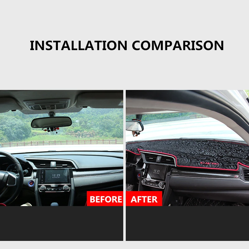 Для десяти поколения Civic light pad Honda новая Civic специальный инструмент панель центральная консоль укрывающая от солнца коврик модификация