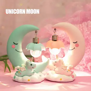 

LED 3D Moon Night Light Creative Bedside Night Lamp Teenage Angel For Children Kids Bedroom Moon Table Lamp
