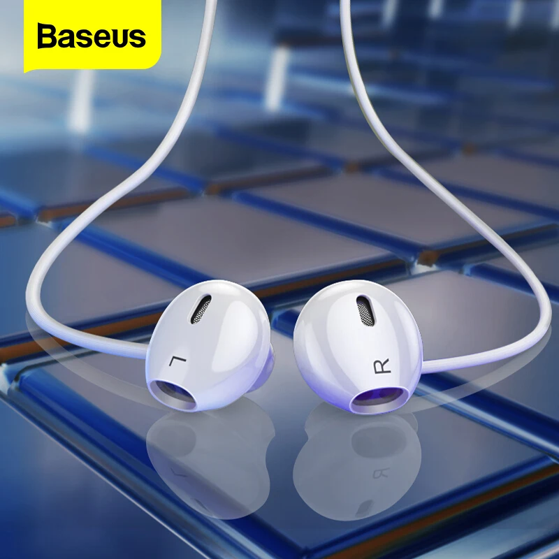 Wired Earphone Ear-Headset Earbuds-Earpiece Baseus Xiaomi Samsung Bass-Sound Stereo 