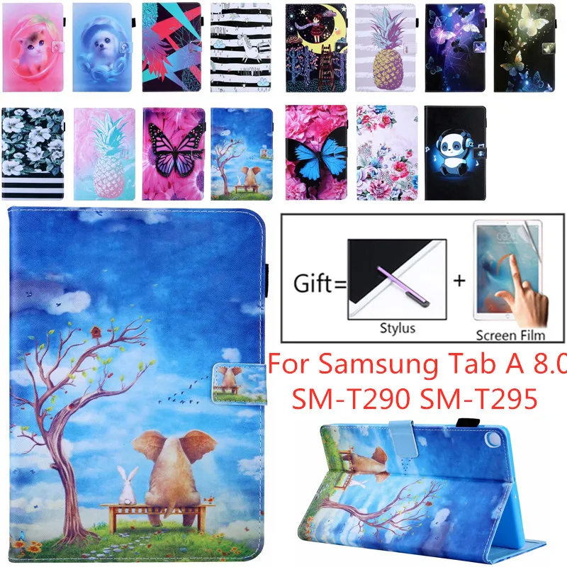 Милый кожаный чехол с единорогом для Samsung Tab A 8 0 Женский планшета Galaxy 2019 чехлы |